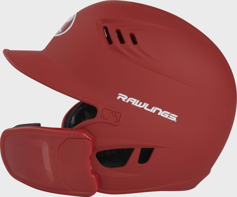 Left-side view of R16 Reverse Matte Batting Helmet | Junior & Senior - SKU: R6R07