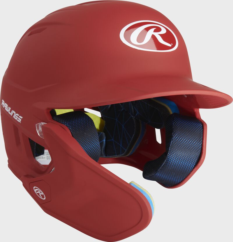 Front right-side view of Rawlings Mach Carbon Batting Helmet - SKU: MAAL loading=