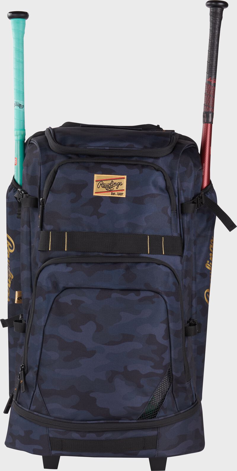 Rawlings Gold Collection Wheeled Bag, Black Camo, RSGGCWHBG-BKCM