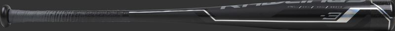 BBZV3 Rawlings BBCOR -3 Velo ACP bat with black/silver batting grip and a black barrel