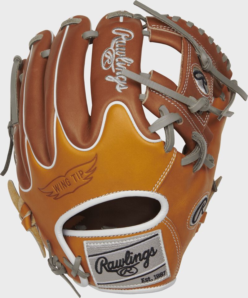 Shell back view of 11.5-Inch Rawlings Heart of the Hide R2G infield glove