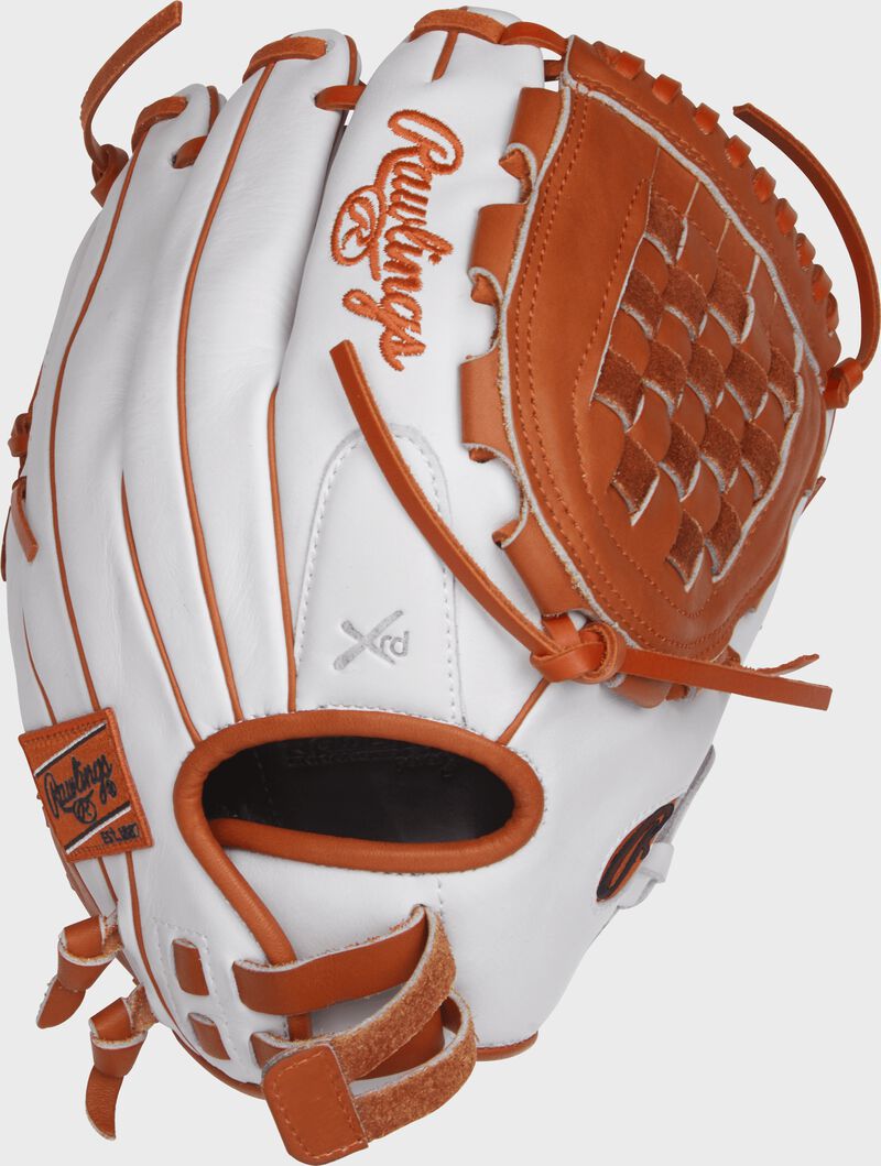 RLA120-3WO 12-inch Liberty Advanced infield/pitcher's glove with a white back and Pull-Strap back design