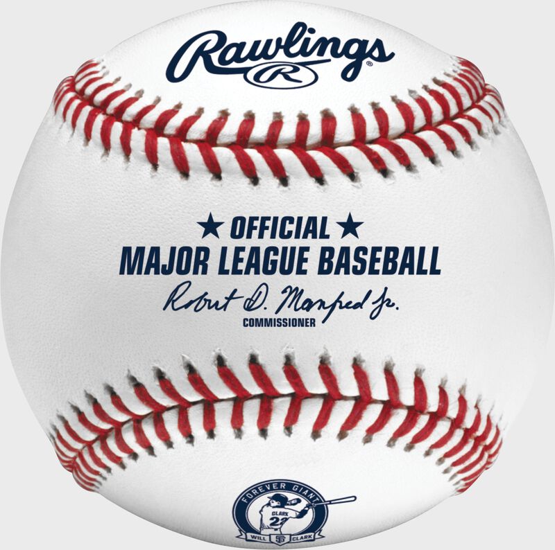 A MLB Will Clark number retirement commemorative baseball - SKU: RSGEA-ROMLBWC22-R