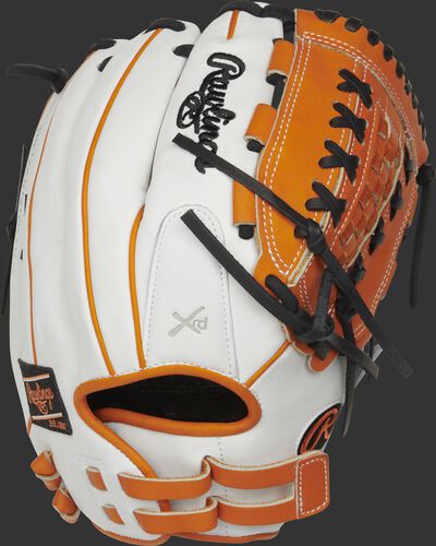 RLA125-18OB 12.5-inch Liberty Advanced Color Series outfield/pitcher's glove with a white back and adjustable pull strap