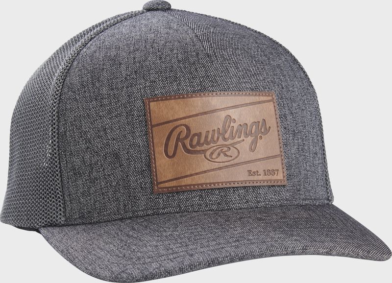 Rawlings Leather Patch Mesh Snapback Hat