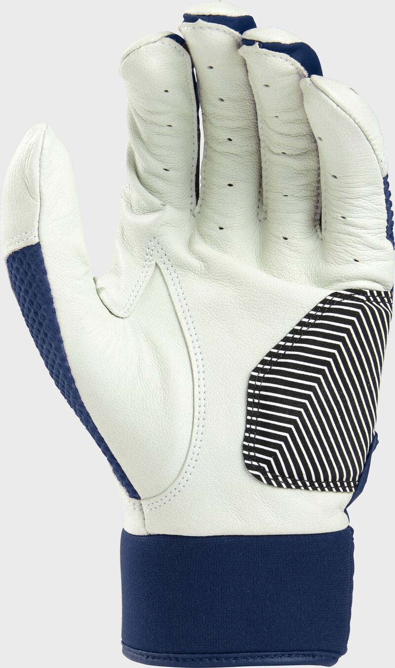 White palm of a navy 2022 Workhorse batting glove - SKU: WH22BG-N