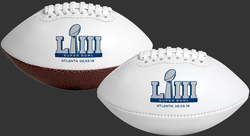 White NFL 2019 Road to Super Bowl 53 Youth Size Football With Super Bowl Logo SKU #06571097116