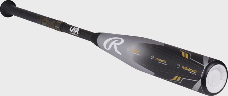 White end cap on the barrel/end cap view of a Rawlings Icon USA bat - SKU: RUS3I12