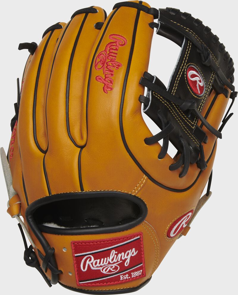 PROS315-2RTBP 11.75-inch Pro Preferred I-web glove with a rich tan back and black double welting