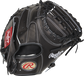 Back of a black Sean Murphy Pro Preferred catcher's mitt with a gold Oval-R on the wrist strap - SKU: RSGPROSCM43BP-SM12 image number null