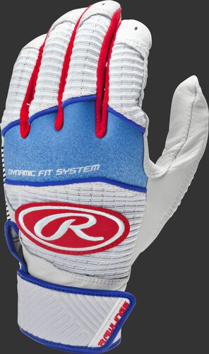 Adult Workhorse Batting Glove Red, White, Blue
