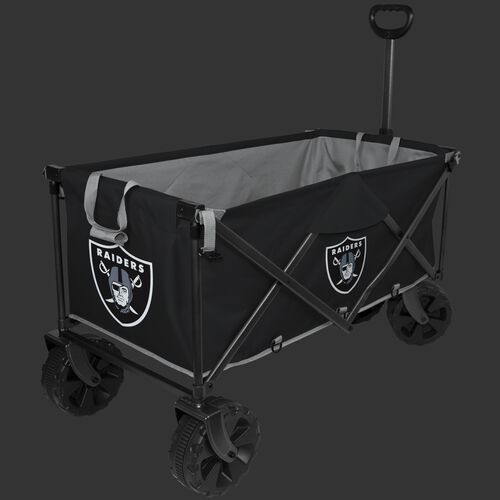 NFL Oakland Raiders wagon with pull handle, sturdy wheels and team logos printed on the outside SKU #00931072519