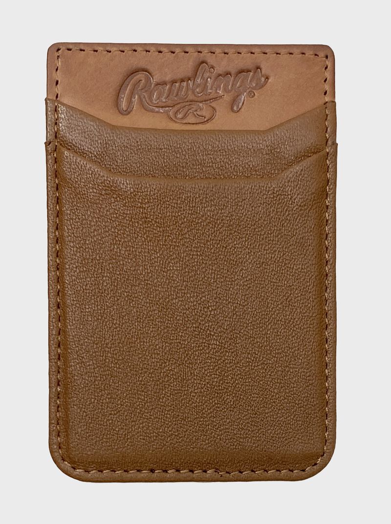 Tan Leather Card Holder for the back of Phones | SKU:R090007-204 loading=