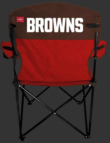 Back Of Rawlings Orange and Brown NFL Cleveland Browns Lineman Chair With Team Name On The Back SKU# 31021064111