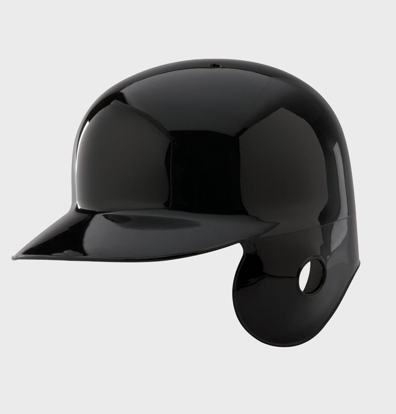 A black MPBHSL adult single ear batting helmet for right-handed batters