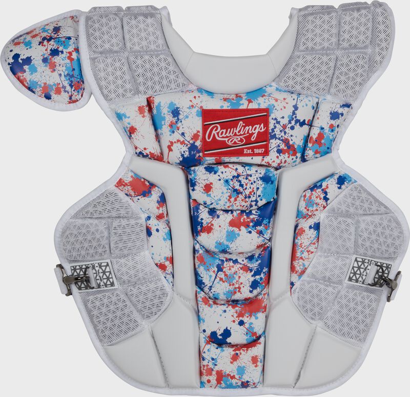 Limited Edition Mach Splatter Catcher's Gear Set, Adult, Scarlet/White/Royal
