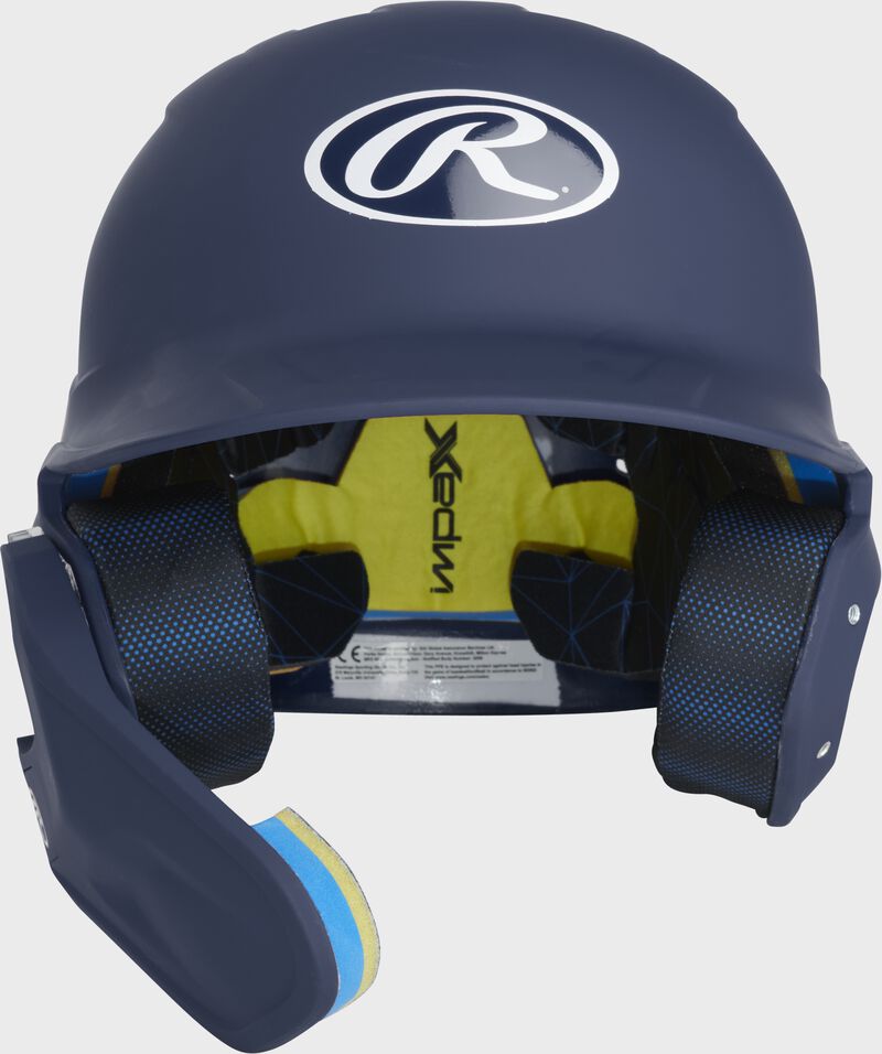 Front view of Rawlings Mach Carbon Batting Helmet - SKU: MAAL