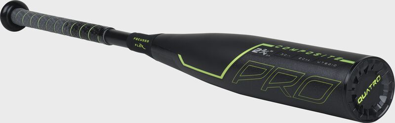 3/4 angle view of a UT9Q10 drop 10 USSSA Quatro Pro baseball bat