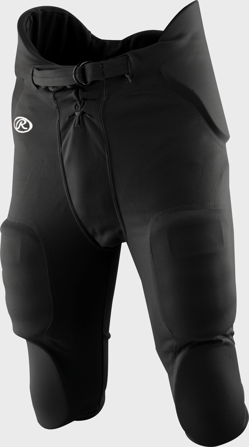 Front of Rawlings Black Youth Integrated Football Pant - SKU #F1500P