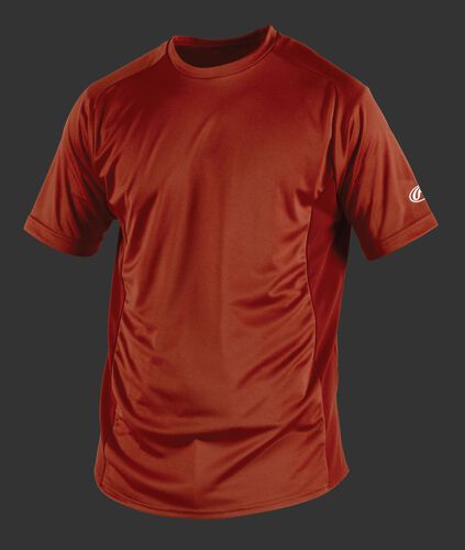 Front of Rawlings Cardinal Youth Short Sleeve Shirt - SKU #YSBASE
