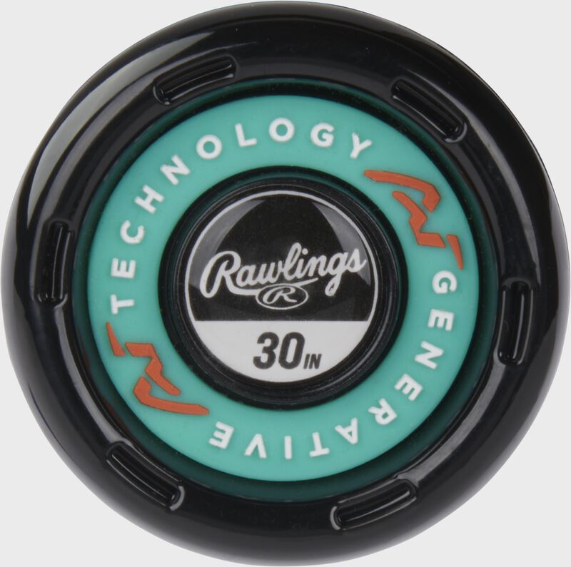 Knob of a Rawlings Mach AI USSSA baseball bat - SKU: RUT4MC