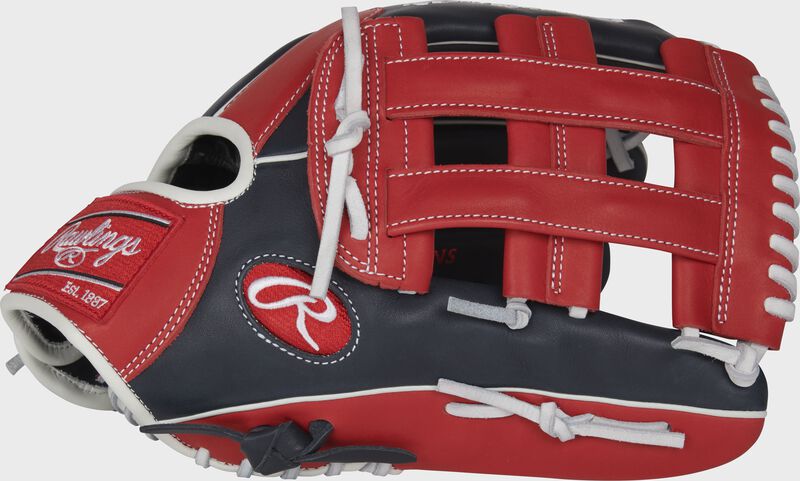 Web back view of 2022 Breakout 12.75-inch outfield glove