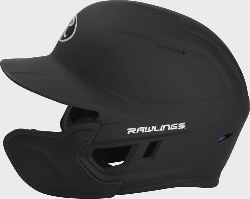 Left-side view of Mach Right Handed Batting Helmet with EXT Flap | 1-Tone & 2-Tone - SKU: MACHEXTR