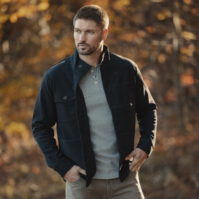 Rawlings x The Normal Brand Comfort Terry Chore Coat, Navy, Adult 2XL