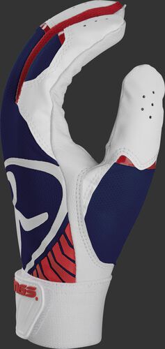 Thumb of a red, white and blue 5150 adult batting glove with navy accents - BR51BG-USA