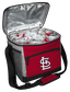 An open St. Louis Cardinals 24 can cooler with ice and drinks image number null