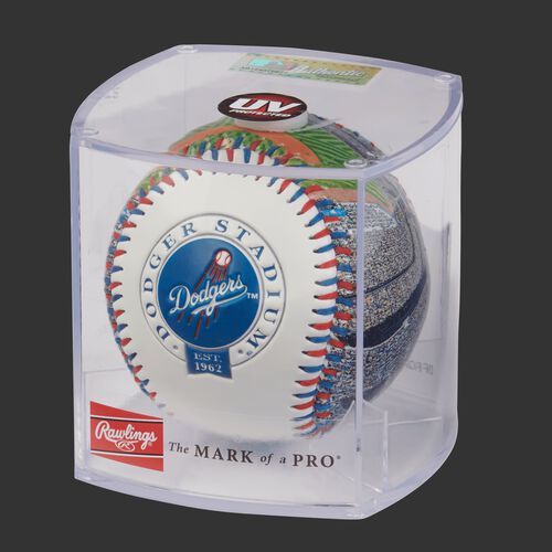 MLB Los Angeles Dodgers stadium baseball in a display case