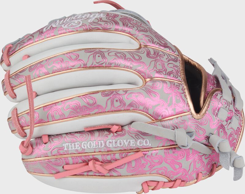 Back of a Heart of the Hide 11.75-inch Foil Print Fastpitch Softball Glove