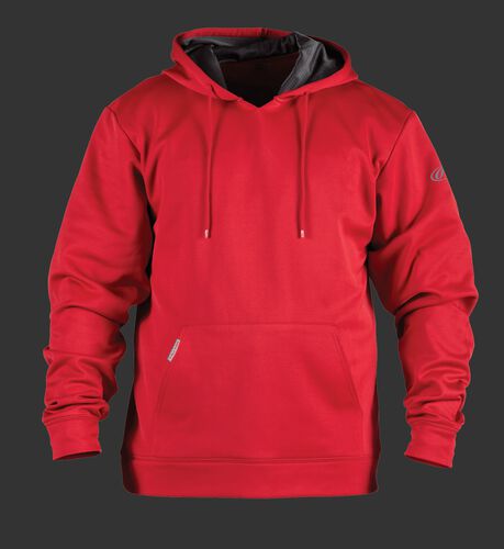 Front of Rawlings Scarlet Youth Long Sleeve Hoodie - SKU #YPFH