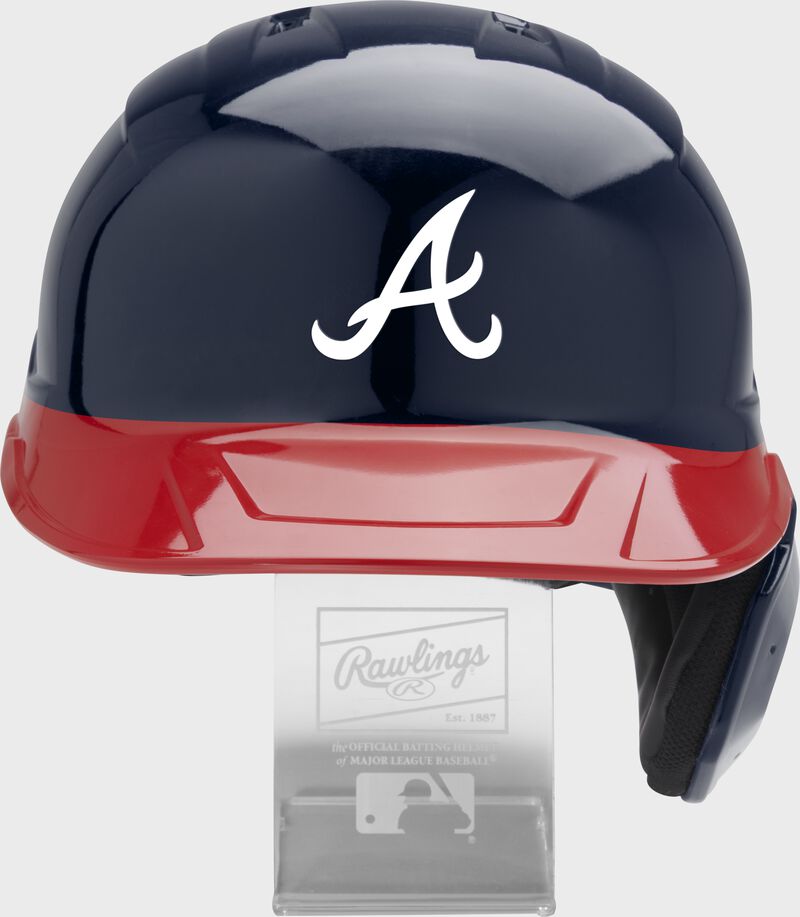 Front of an Atlanta Braves replica helmet - SKU: MLBMR-ATL
