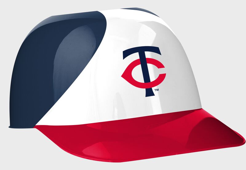 Front of Rawlings red, white, navy MLB Minnesota Twins Snack Size Helmets With Team Logo SKU #01950028122 loading=