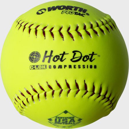 ASA / USA 12 in Hot Dot Softballs (AHD12SY)