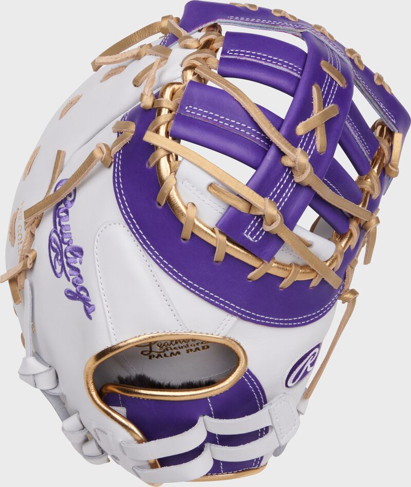 Liberty Advanced Color Series 13 in 1st Base Mitt, White/Purple, Left