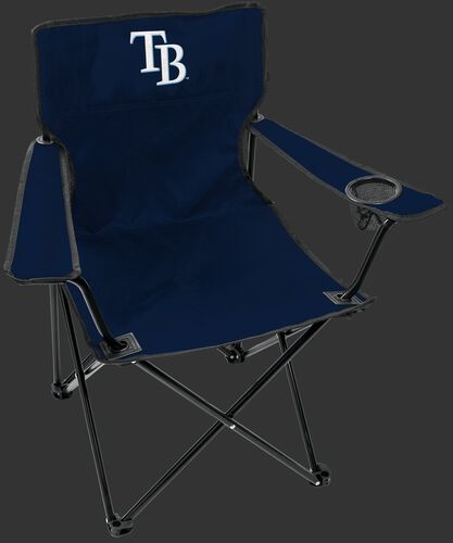Front of Rawlings Navy Blue MLB Tampa Bay Rays Gameday Elite Chair With Team Logo SKU #06110009111