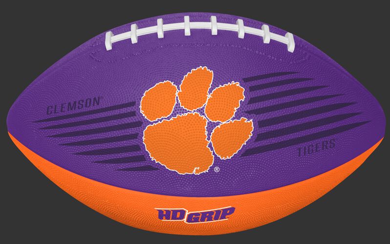 Purple and Orange NCAA Clemson Tigers Downfield Youth Football With Team Logo SKU #07903010121