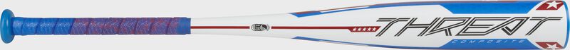 A red/white/blue Rawlings 2022 Threat USSSA bat - SKU: UT1T12