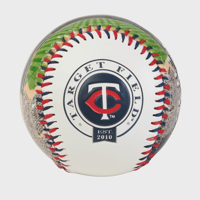 Minnesota Twins team logo on a MLB stadium baseball