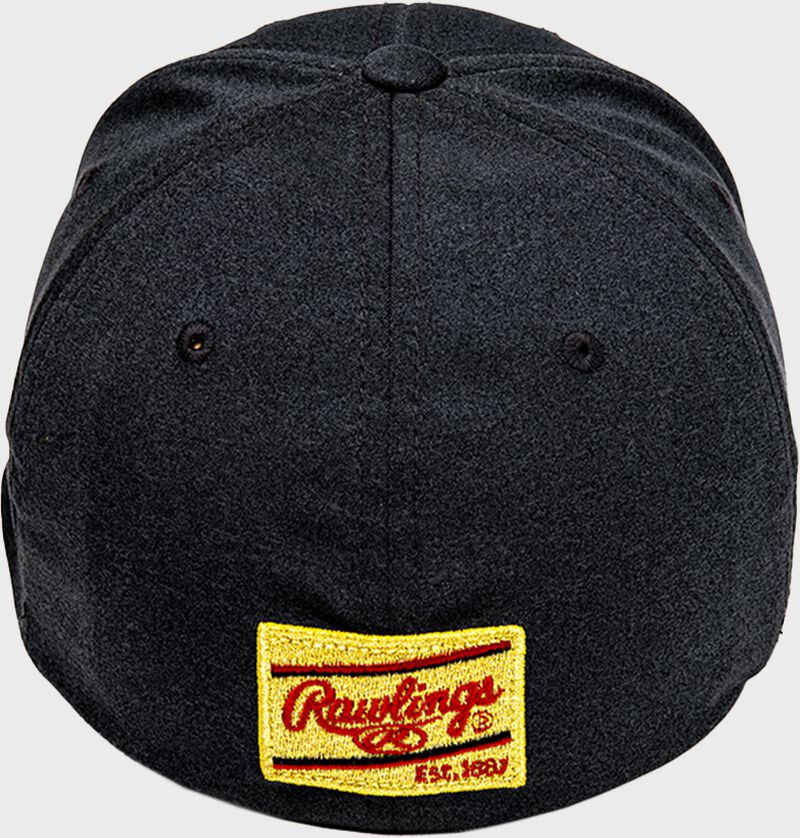 Back view of Rawlings Black Clover Gold Glove Fitted Hat - SKU: BCR1GG0571