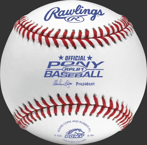 RPLB1 Pony league competition grade baseball with raised seams