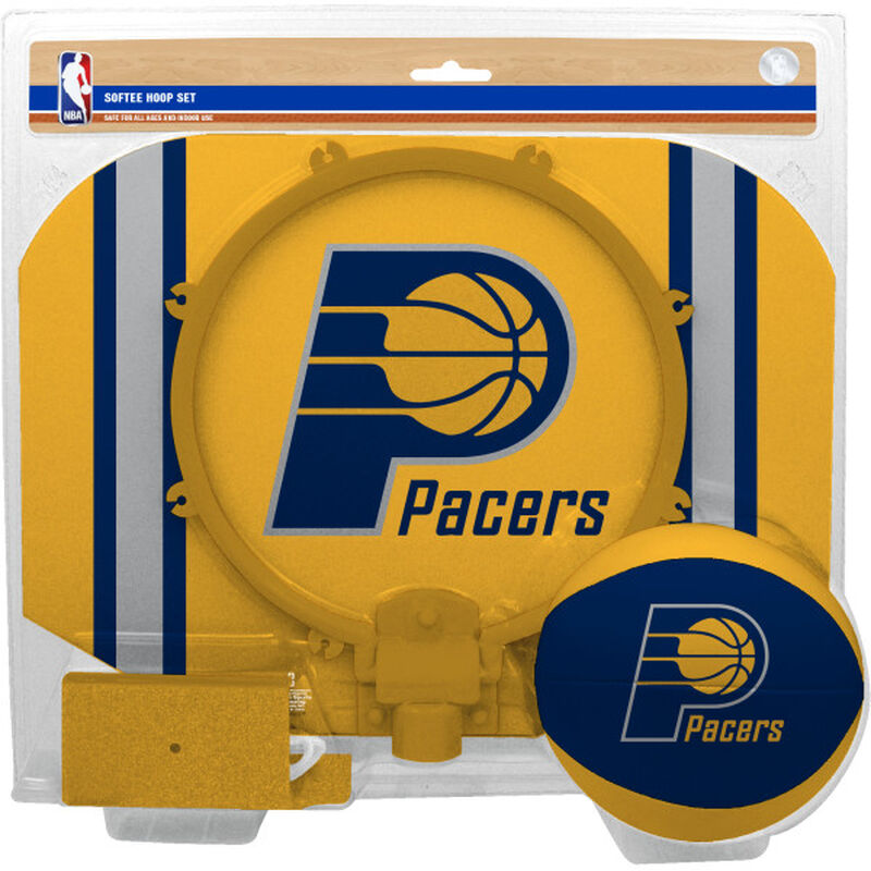 Rawlings Yellow and Navy NBA Indiana Pacers Softee Hoop Set With Team Logo SKU #03544201114 loading=