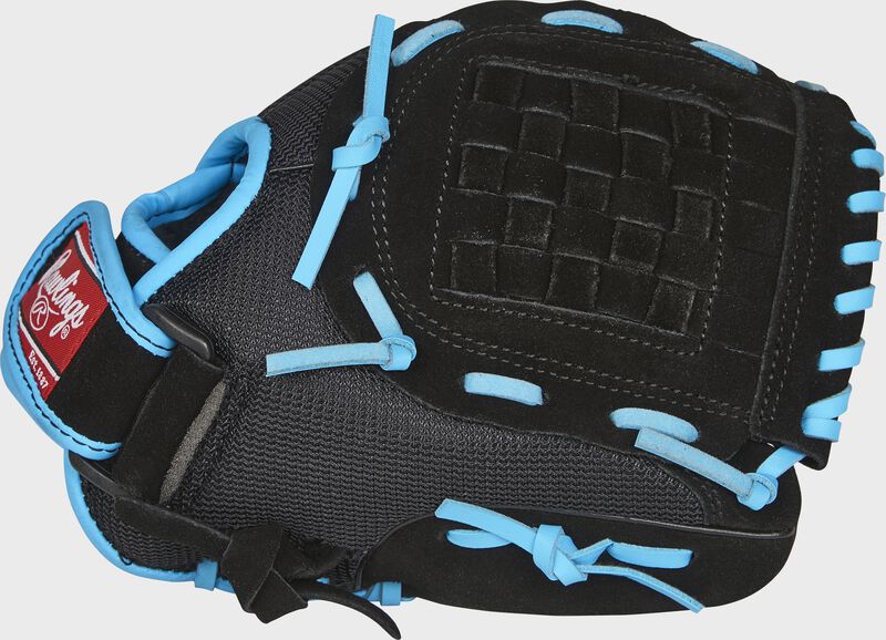 Thumb of a black Savage 10-inch youth glove with a black Basket web - SKU: ACAS10NB