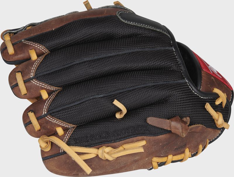 Black mesh back of a Heart of the Hide 11.75-Inch infield/pitcher's glove - SKU: PRO1175SCSLMPRO loading=