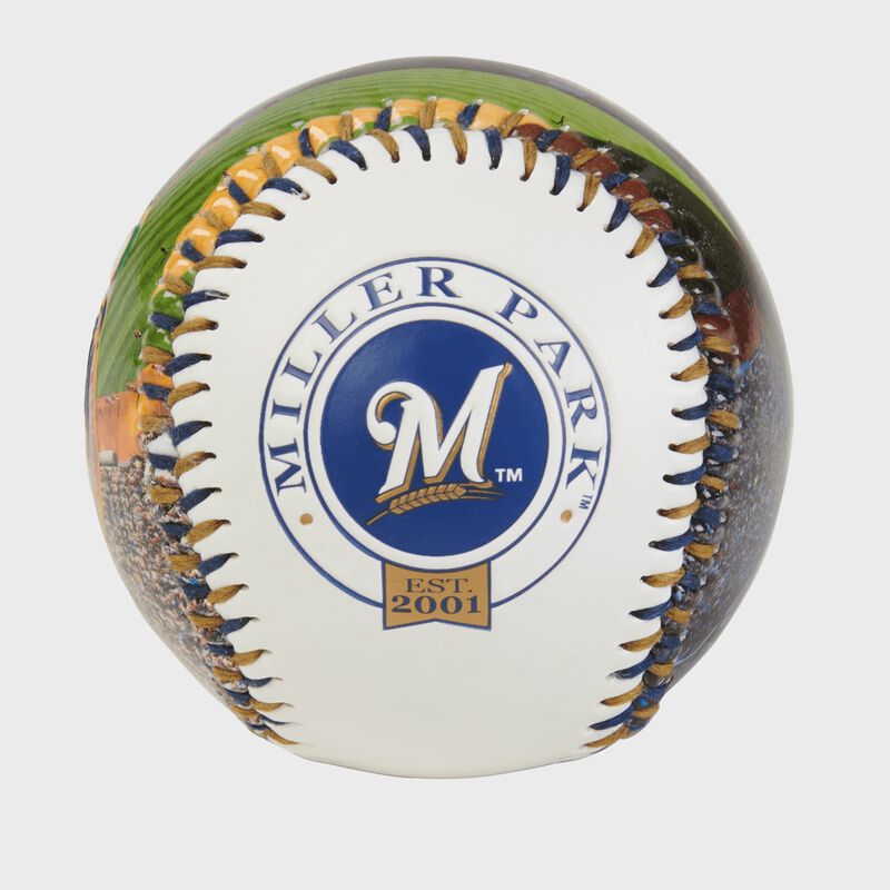Milwaukee Brewers team logo on a MLB stadium baseball