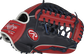 Web back view of red, white and blue 2022 Breakout 12-inch infield/pitcher's glove image number null