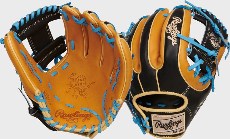 2 views showing the palm/back of an 11.75" Heart of the Hide R2G I-web infield glove - SKU: PROR315-2TB loading=