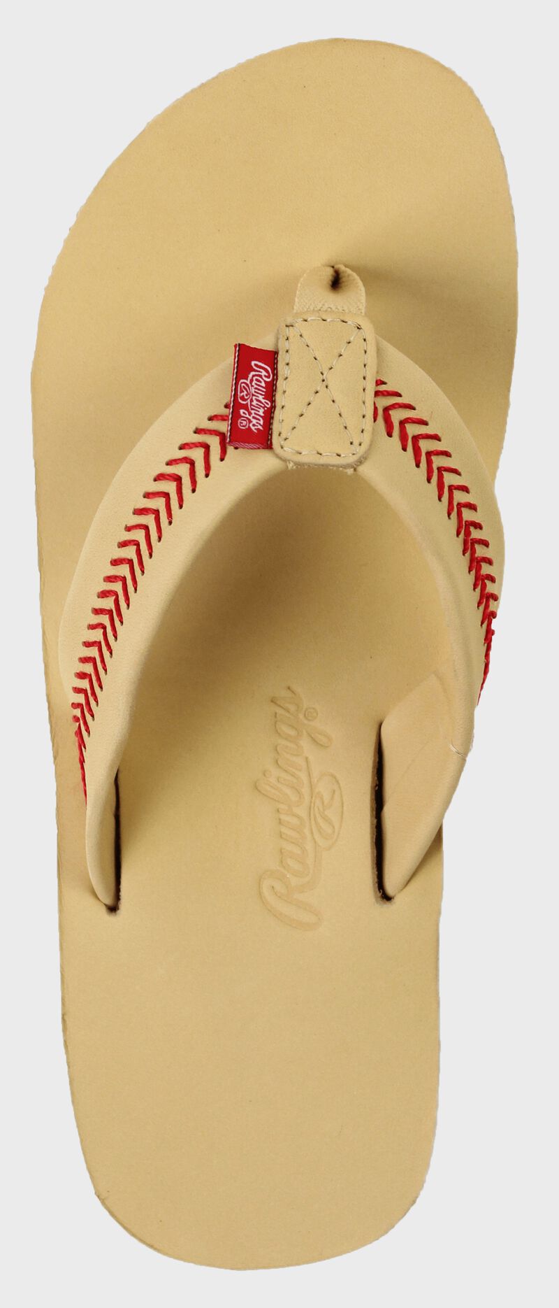 Men's Baseball Stitch Nubuck Leather Sandals